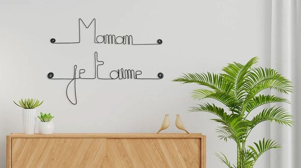 Autres décorations murales - Cadeau Fête des Mères « Maman je t'aime » - Décoration Murale - BIJOUX DE MUR