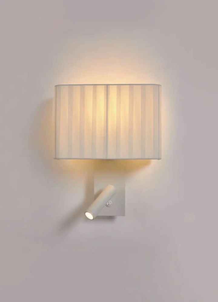 Appliques - CORBA U applique murale avec lecteur blanc - LUXCAMBRA