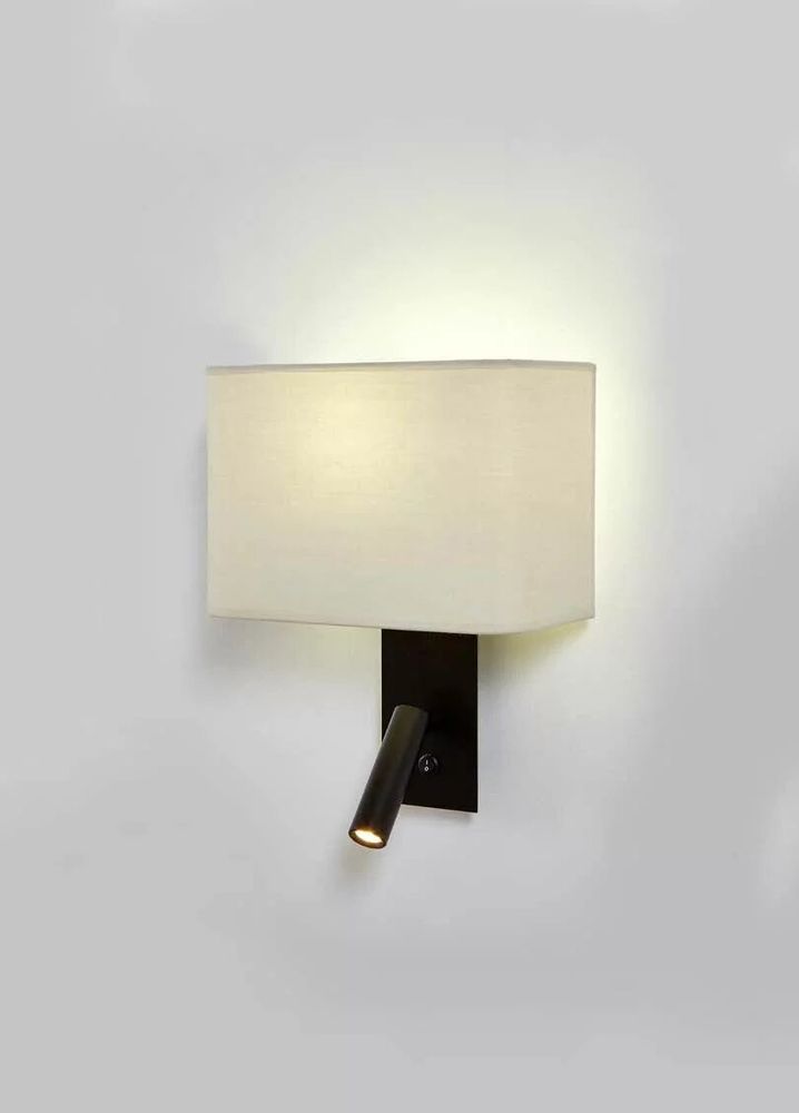 Appliques - CORBA U applique murale avec lecteur noir - LUXCAMBRA
