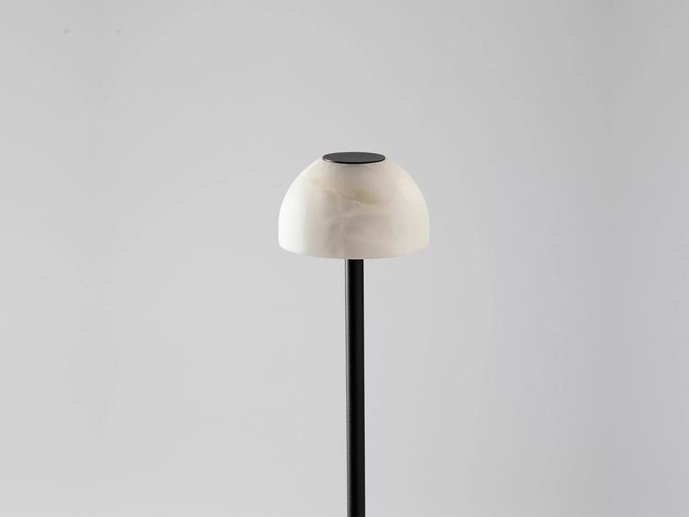Table lamps - ABSIDIOLA mini table lamp with alabaster or ceramic lampshade - LUXCAMBRA