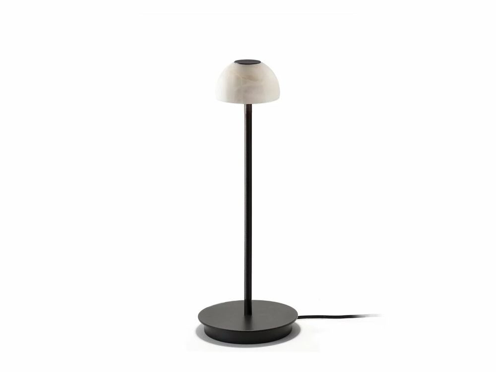 Lampes de table - ABSIDIOLA mini L lampe à poser en albâtre ou céramique - LUXCAMBRA
