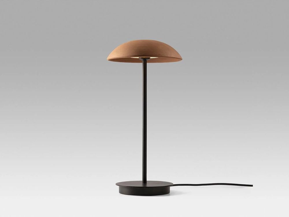 Table lamps - ABSIDIOLA table lamp with plato ceramic shade - LUXCAMBRA