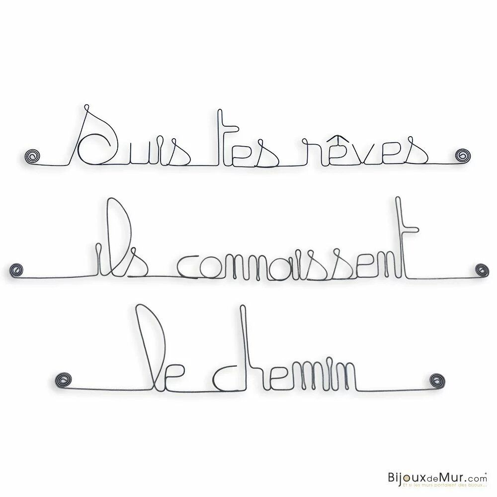 Other wall decoration - Wall Decor " Follow your dreams they know the way " - BIJOUX DE MUR