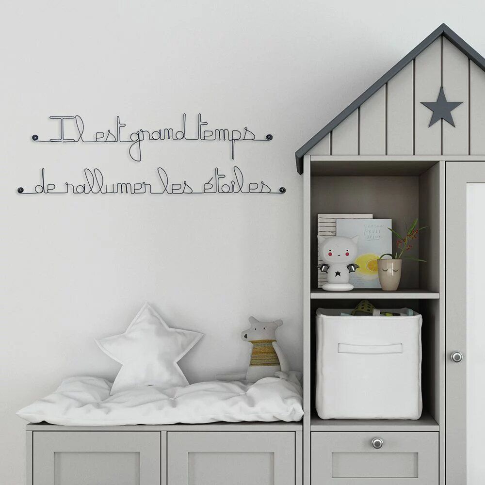 Other wall decoration - Wall Decor - Quote - " It's high time to relight the stars " - BIJOUX DE MUR