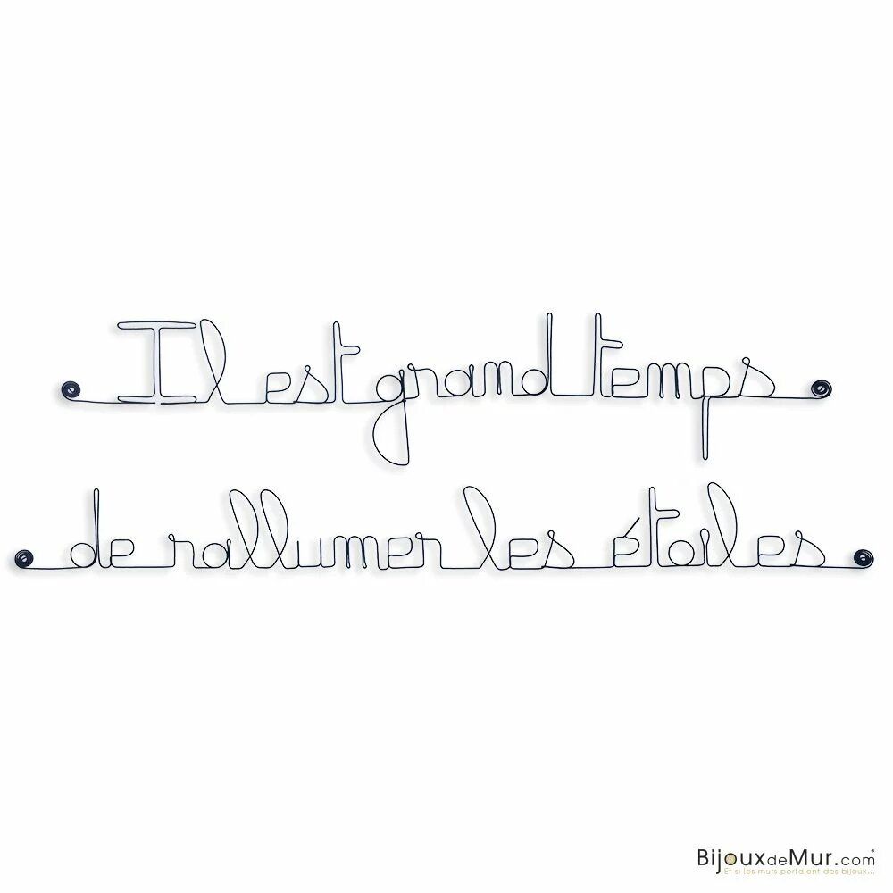 Other wall decoration - Wall Decor - Quote - " It's high time to relight the stars " - BIJOUX DE MUR