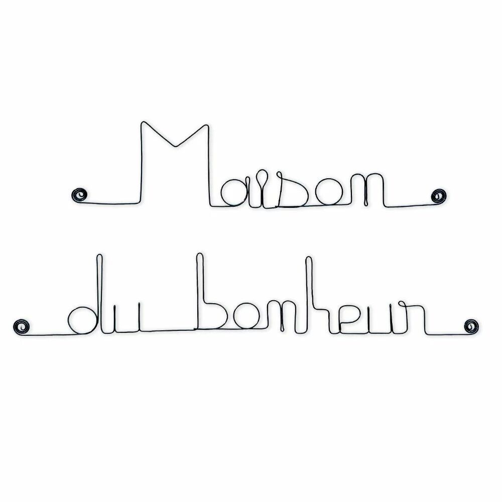 Other wall decoration - Wire Wall Decor " House of Happiness ” - Wall Jewelry - BIJOUX DE MUR