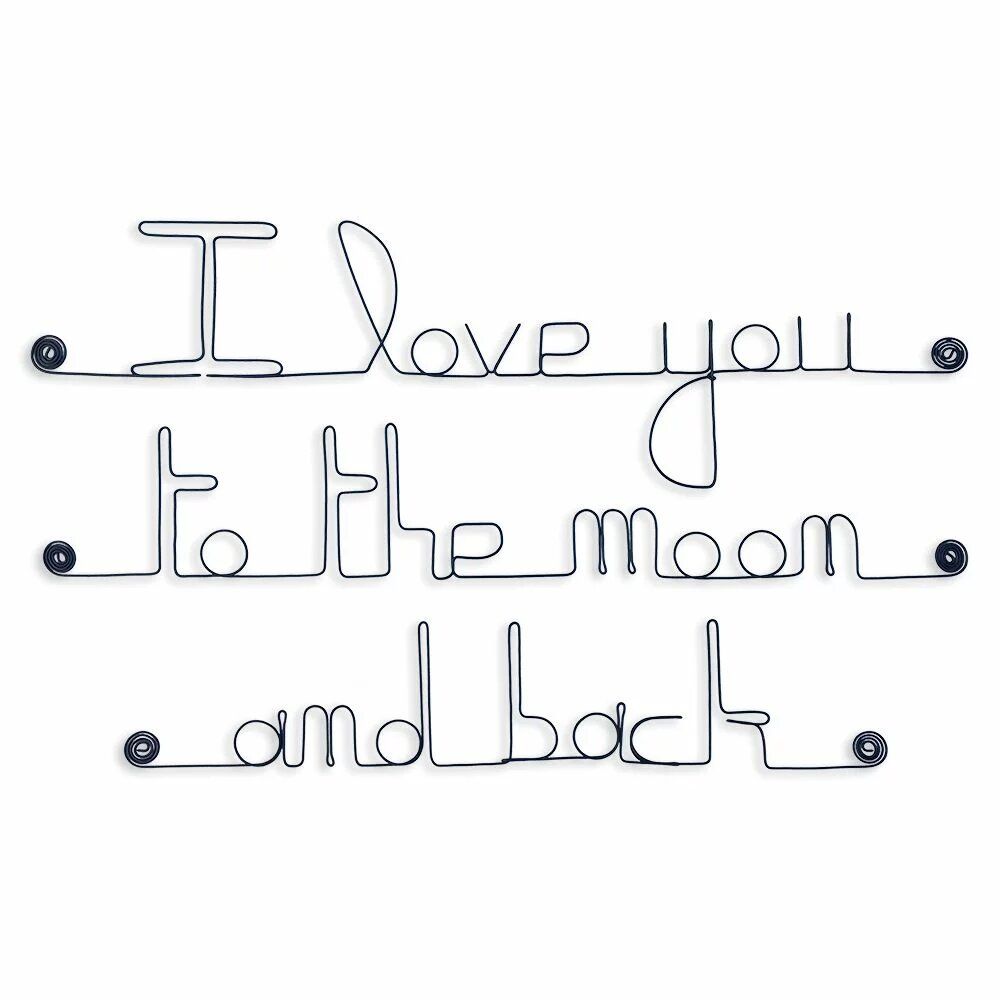 Objets de décoration - Décoration Murale - "I love you to the moon and back" - Citation Amour - BIJOUX DE MUR