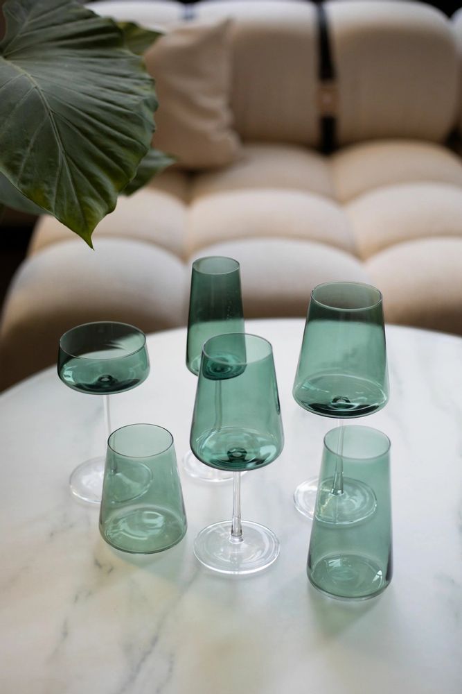 Glass - Champagne Glass Vida Malachit Collection, 240 ml - PEKALLA CRISTAL GLASS