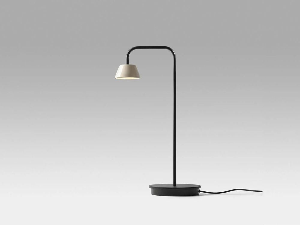 Table lamps - ABSIDIOLA conica ceramic short arm table lamp - LUXCAMBRA