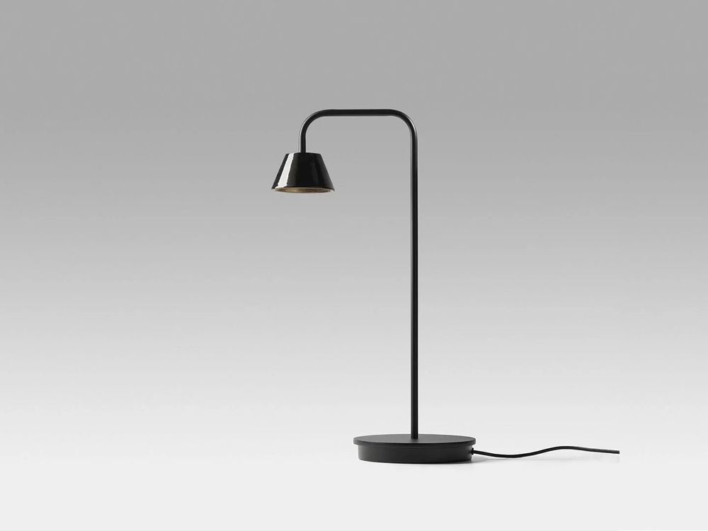 Table lamps - ABSIDIOLA conica ceramic short arm table lamp - LUXCAMBRA
