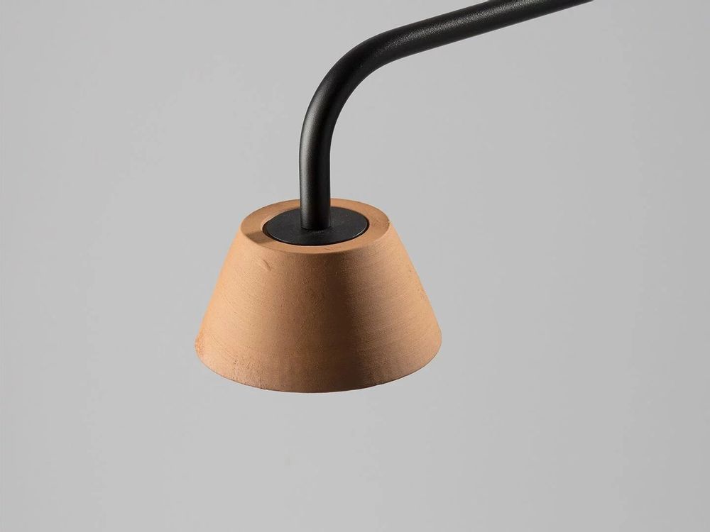 Table lamps - ABSIDIOLA conica ceramic short arm table lamp - LUXCAMBRA