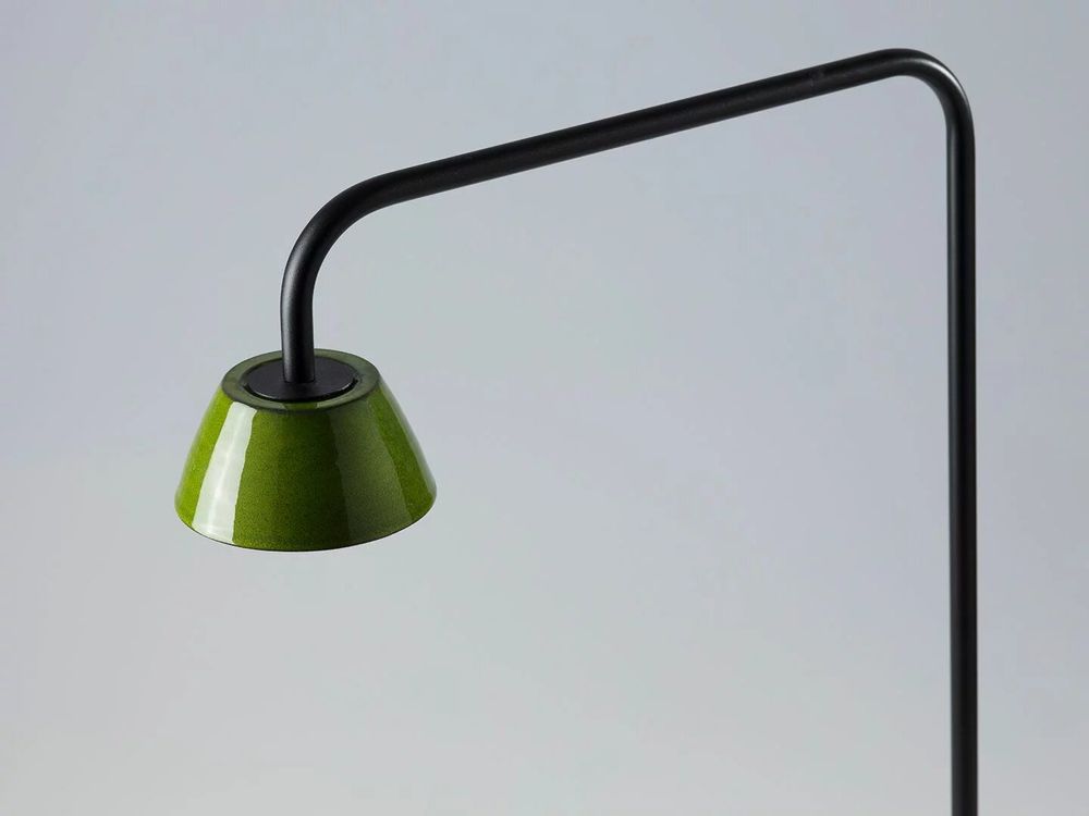 Table lamps - ABSIDIOLA conica ceramic short arm table lamp - LUXCAMBRA