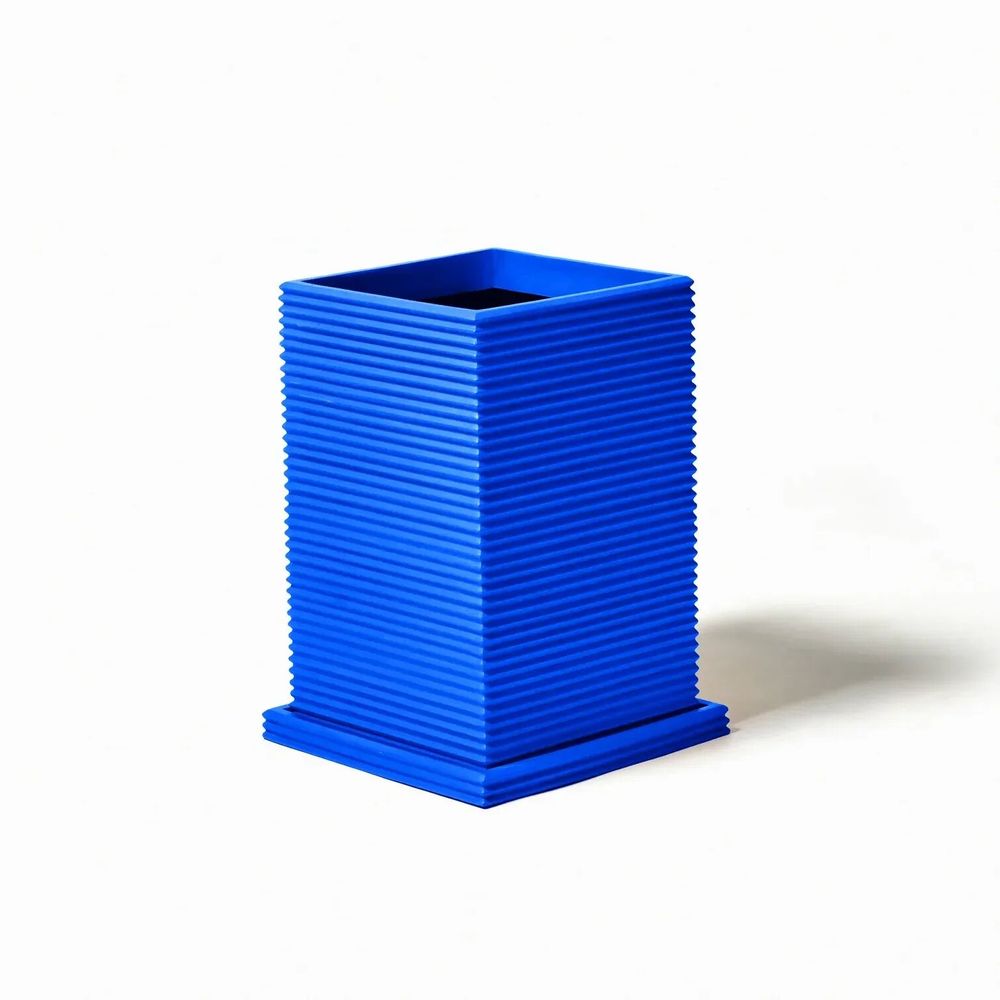 Pots de fleurs - Jardinière rectangulaire standard en fibre de verre bleue - TULESTE FACTORY