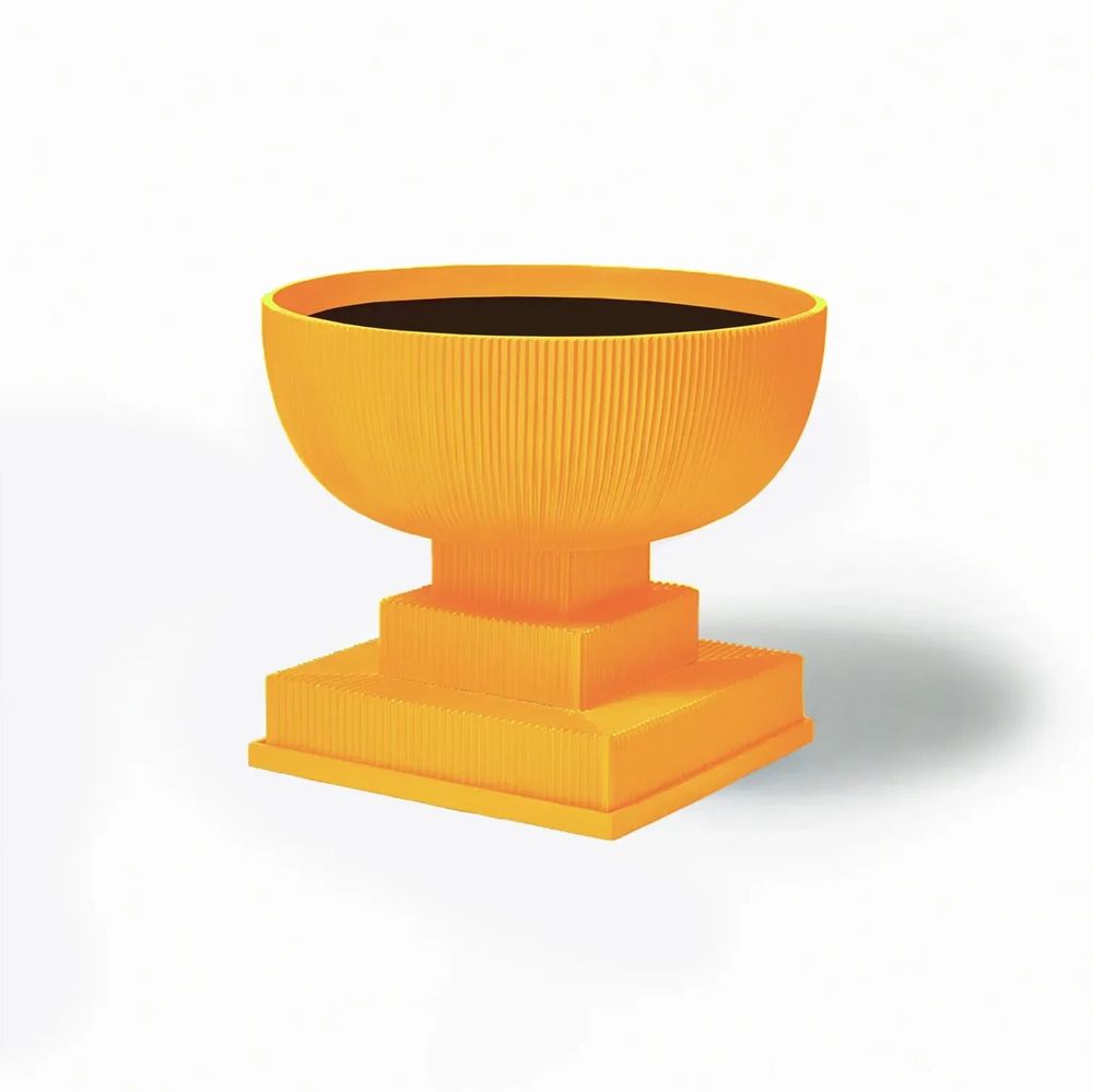 Pots de fleurs - Jardinière moderne surdimensionnée en fibre de verre « bleue » - TULESTE FACTORY