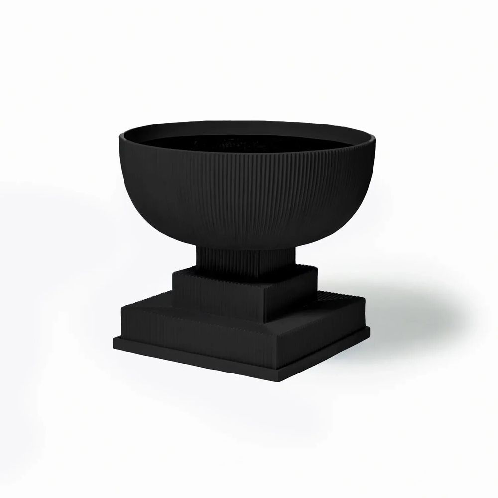 Pots de fleurs - Jardinière moderne surdimensionnée en fibre de verre « bleue » - TULESTE FACTORY