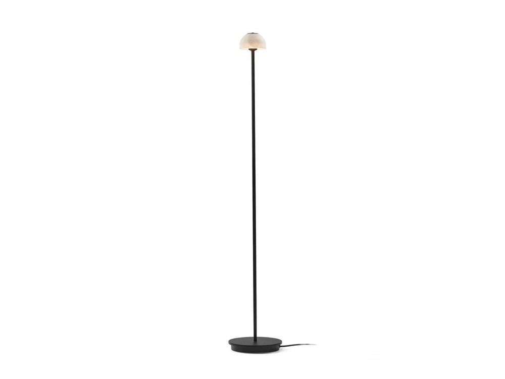 Floor lamps - ABSIDIOLA floor lamp mini 10cm lampshade in alabaster or ceramic - LUXCAMBRA