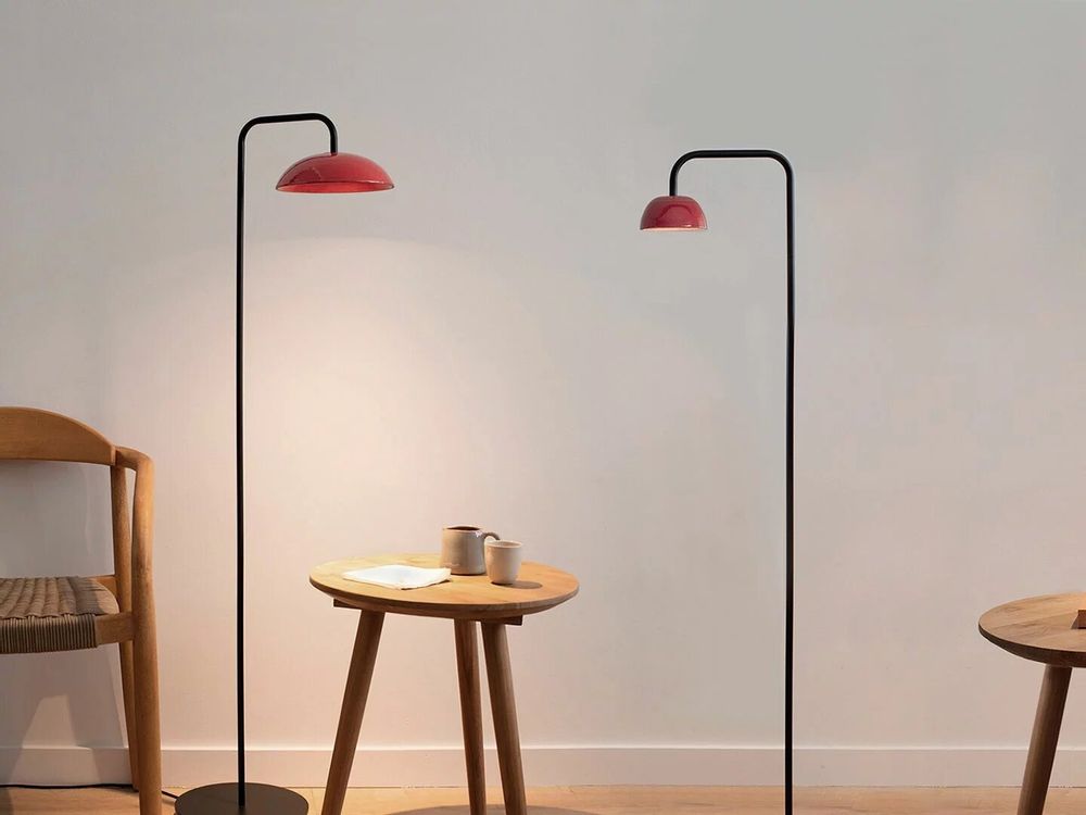 Floor lamps - ABSIDIOLA floor lamp brazo mini alabaster or ceramic lampshade - LUXCAMBRA