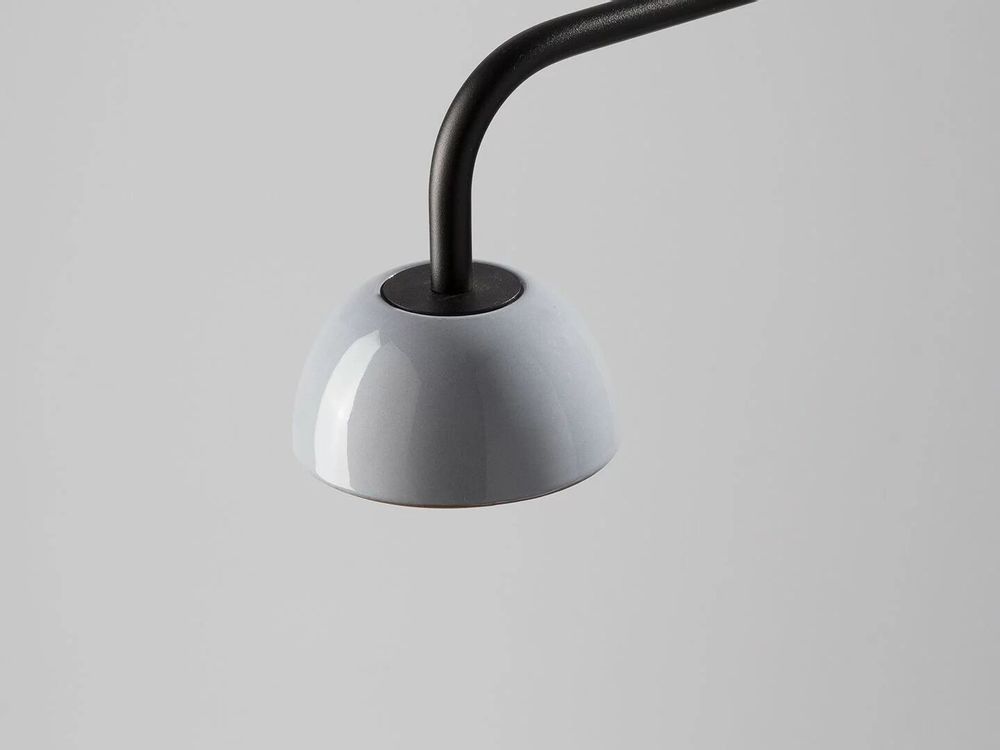 Floor lamps - ABSIDIOLA floor lamp brazo mini alabaster or ceramic lampshade - LUXCAMBRA