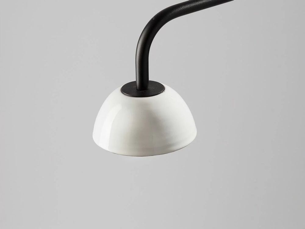 Floor lamps - ABSIDIOLA floor lamp brazo mini alabaster or ceramic lampshade - LUXCAMBRA