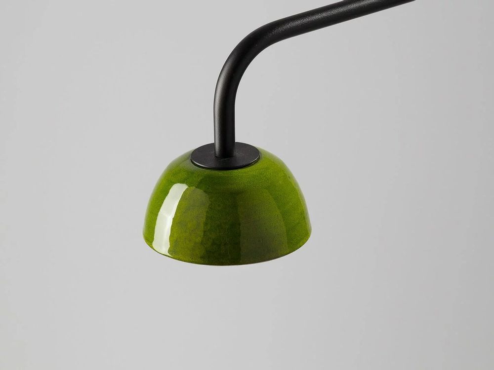 Floor lamps - ABSIDIOLA floor lamp brazo mini alabaster or ceramic lampshade - LUXCAMBRA