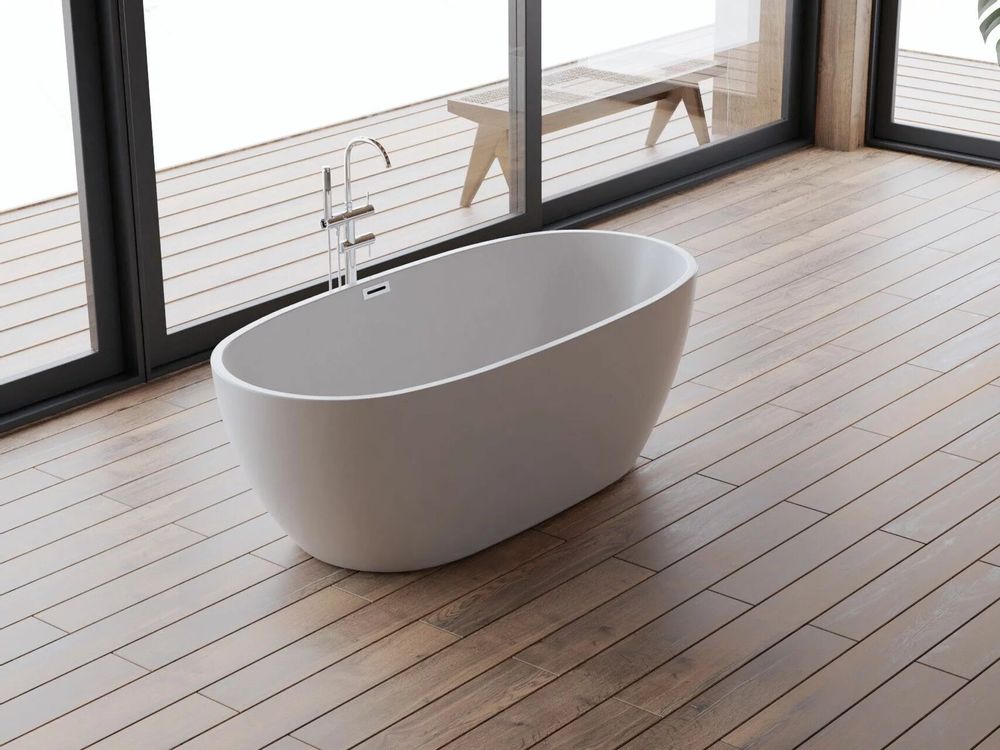 Bathtubs - Freestanding Oval Bathtub SAMBA L. 170 x W. 79 cm, by SPALINA - SPALINA
