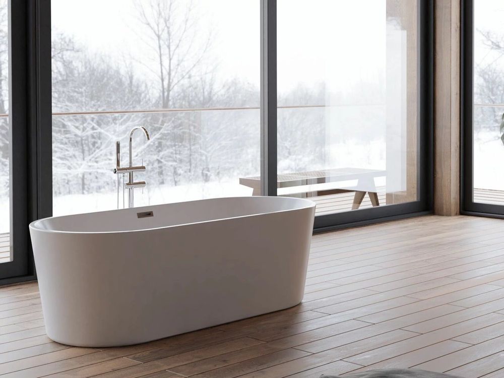 Baignoires - Baignoire îlot ovale JADE L.170 x l.80 cm, by SPALINA - SPALINA