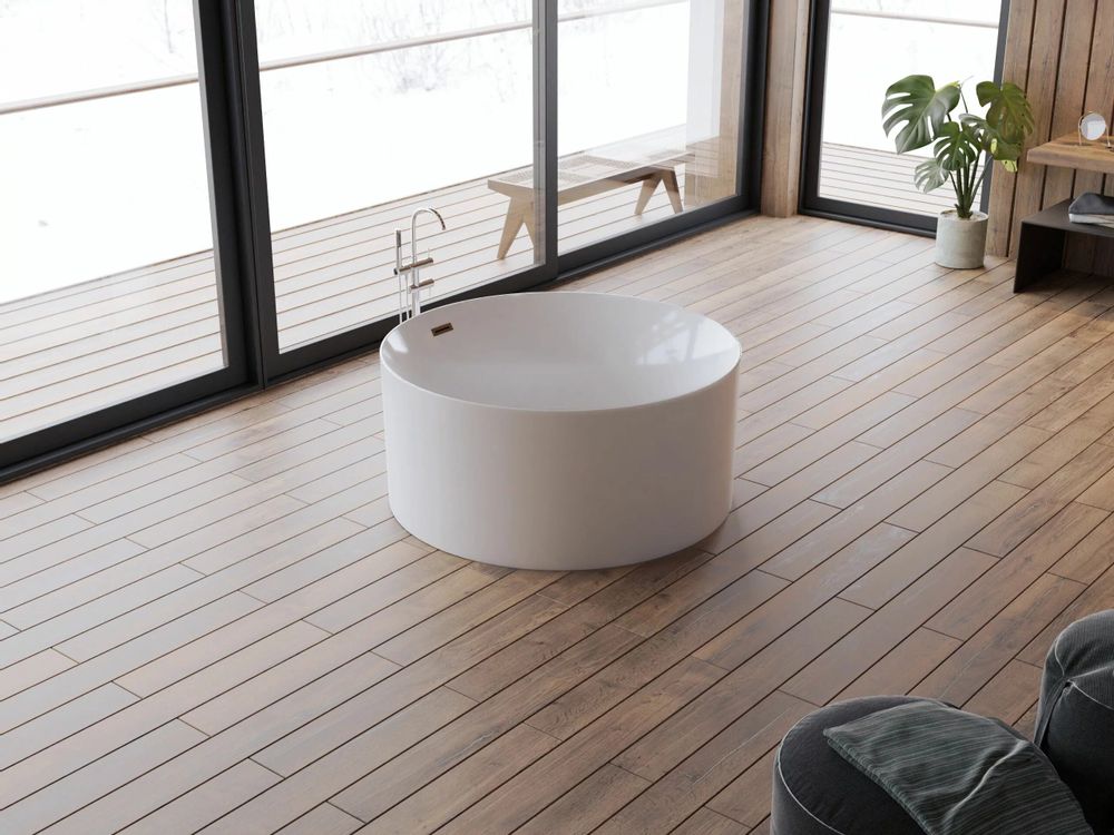 Baignoires - Baignoire îlot ronde LOOM 2.0, 130X130cm, by SPALINA - SPALINA