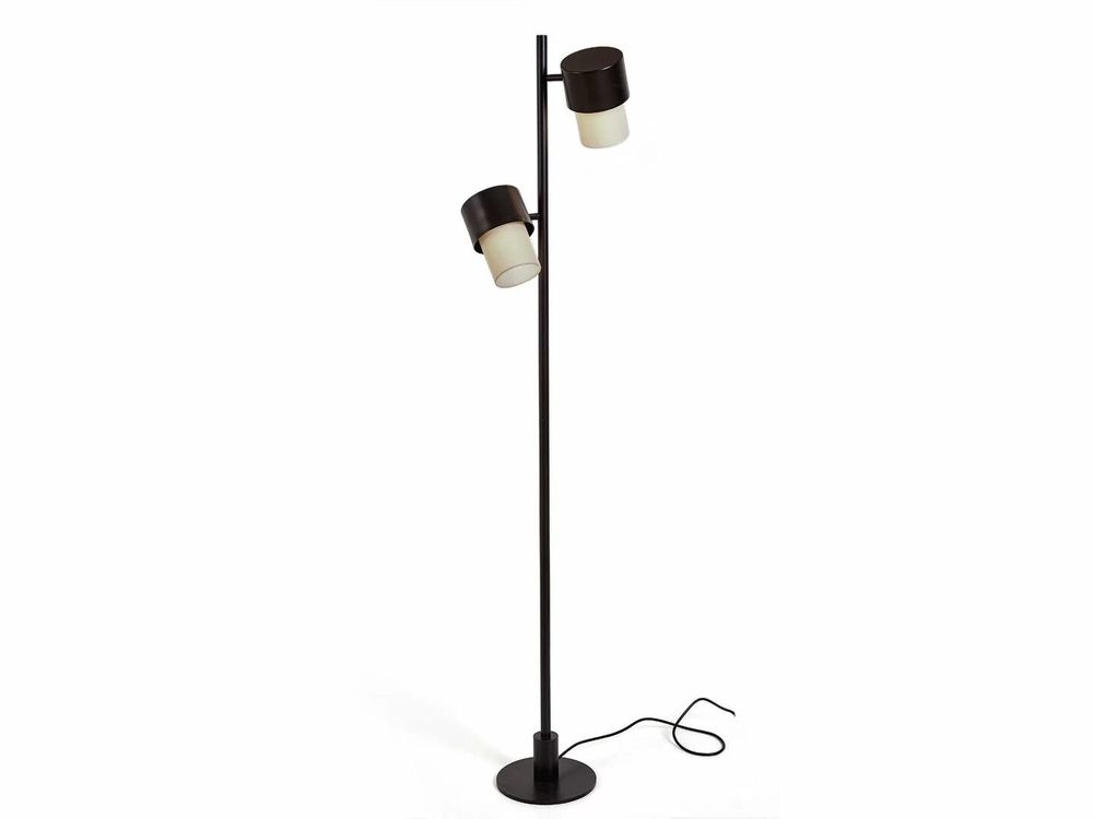 Floor lamps - KAN floor lamp in black with 2 shades - LUXCAMBRA