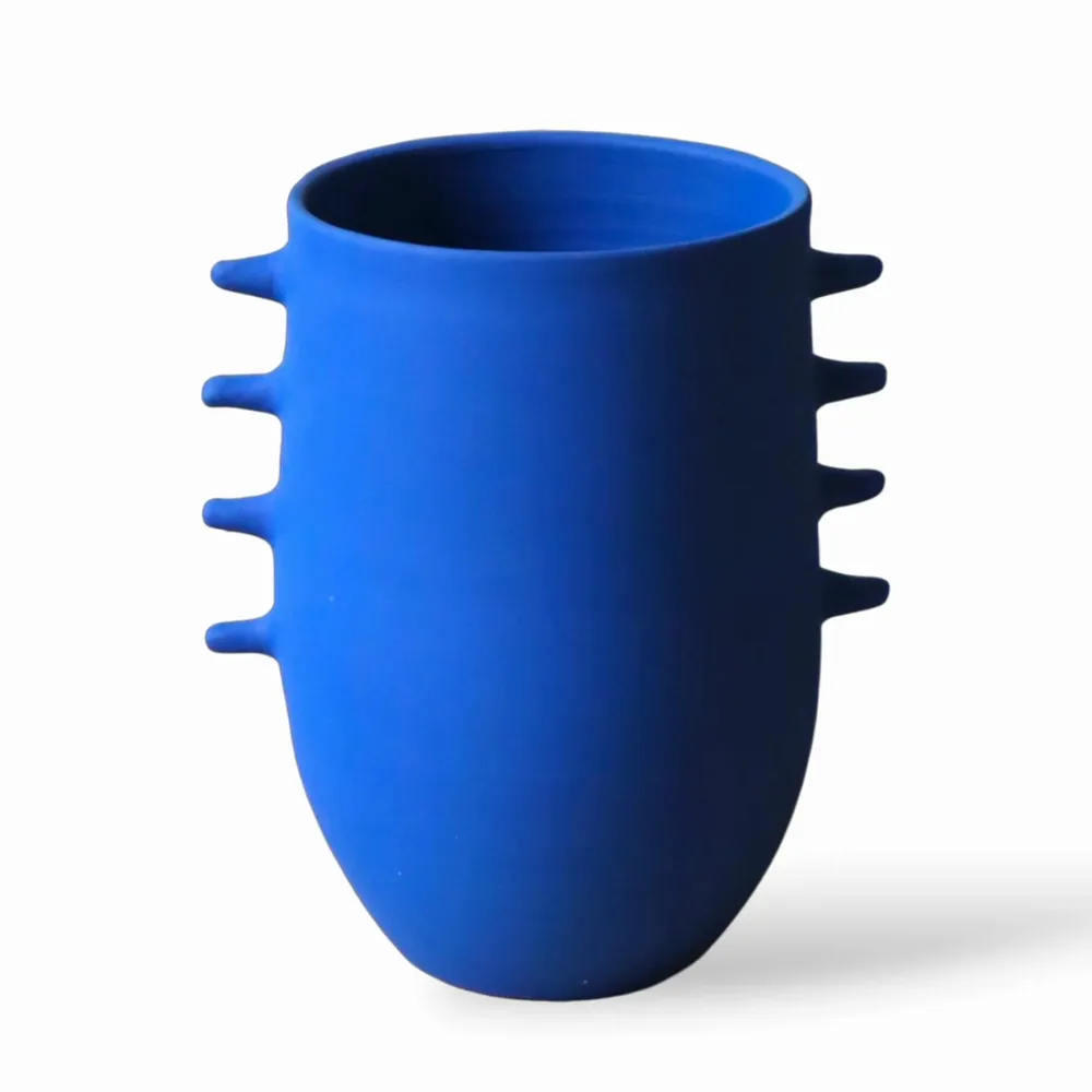 Vases - Vase Banasa - Bleu mat - MAISON MARMOL