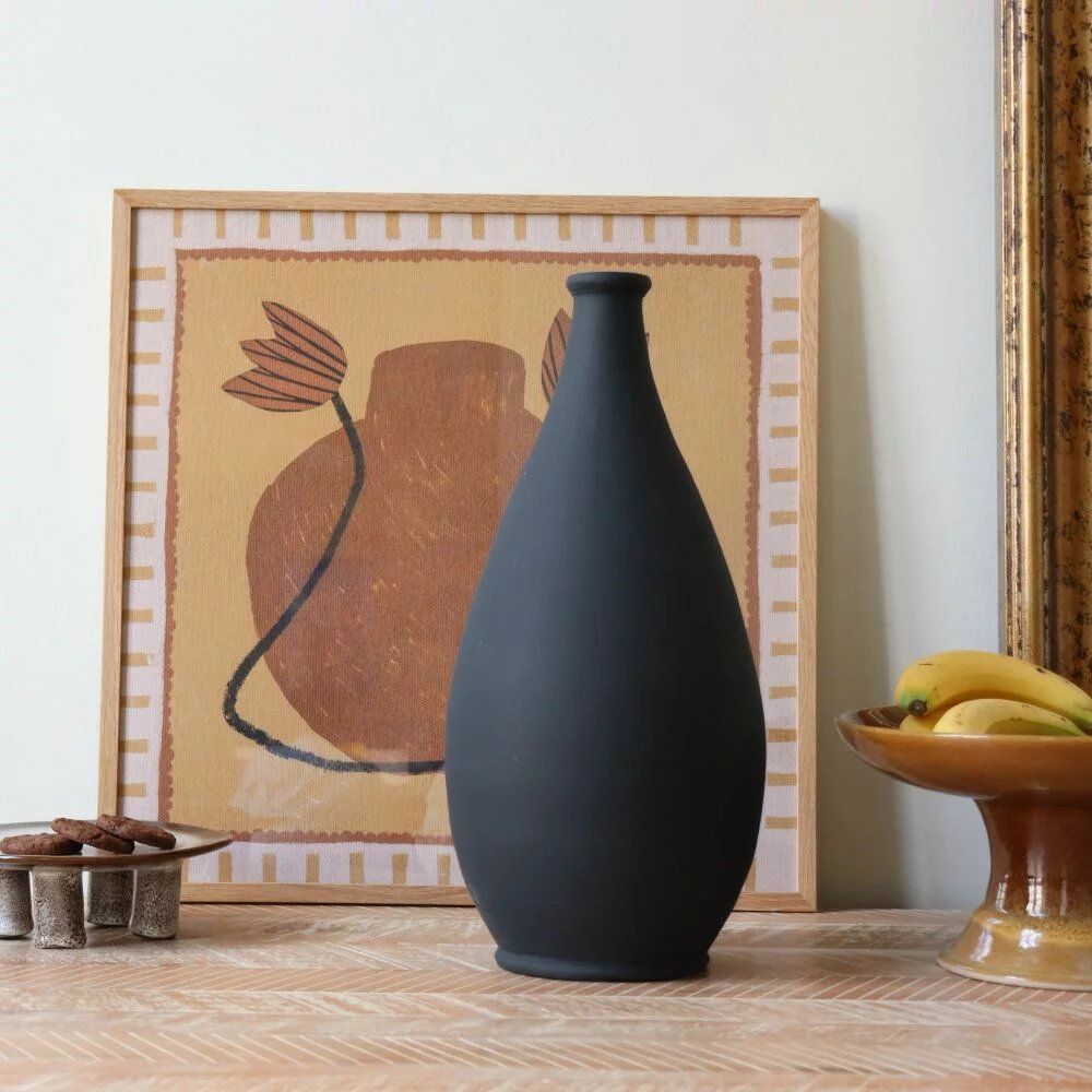 Vases - Tamuda Vase - Matt Black - MAISON MARMOL