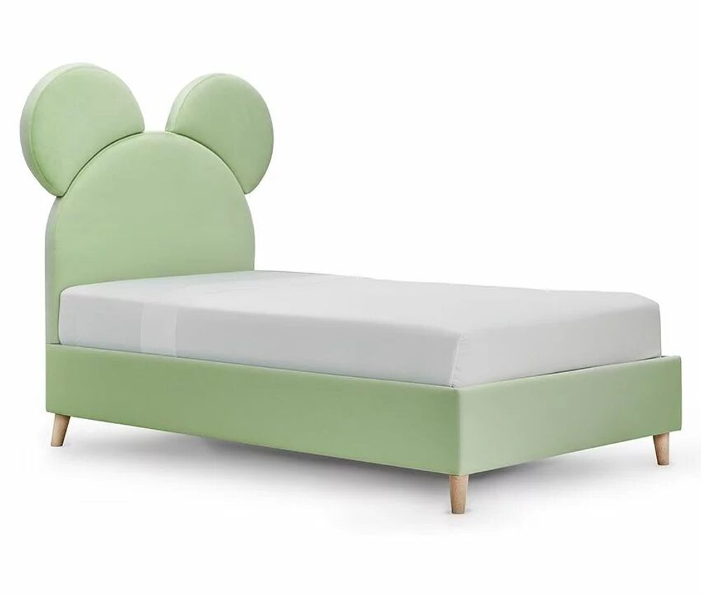 Children's bedrooms - Crazy Mouse Upholstered Bed - BLUE BEAR