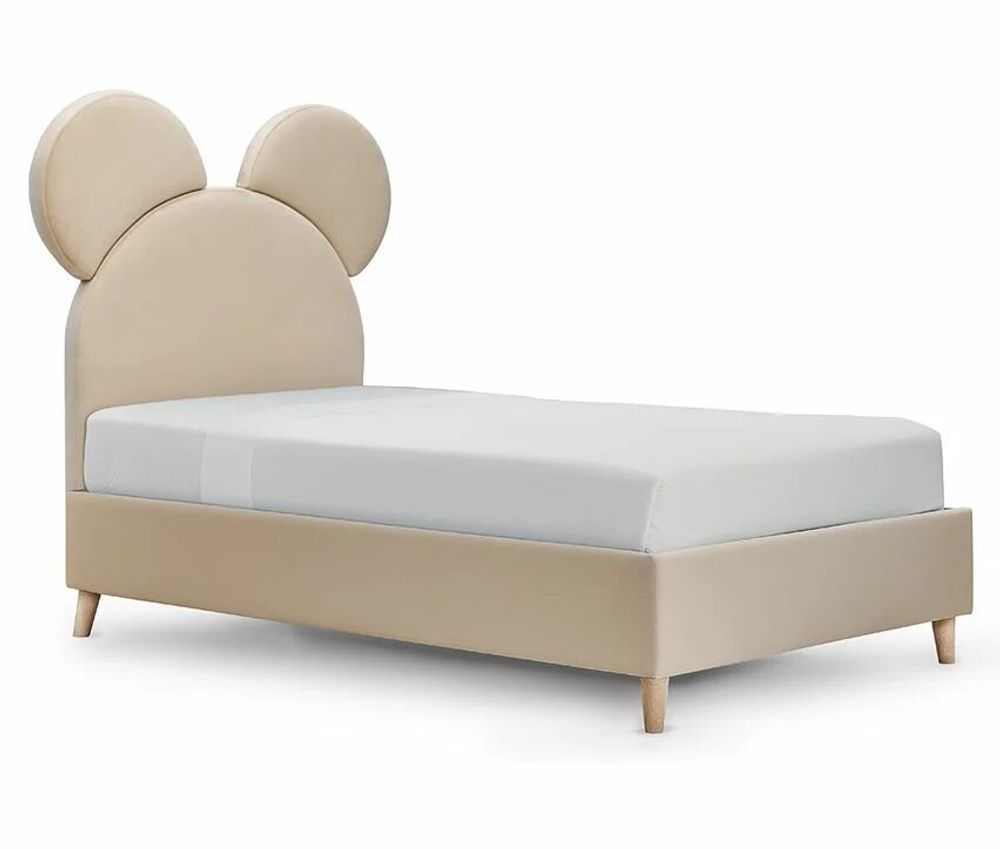 Children's bedrooms - Crazy Mouse Upholstered Bed - BLUE BEAR