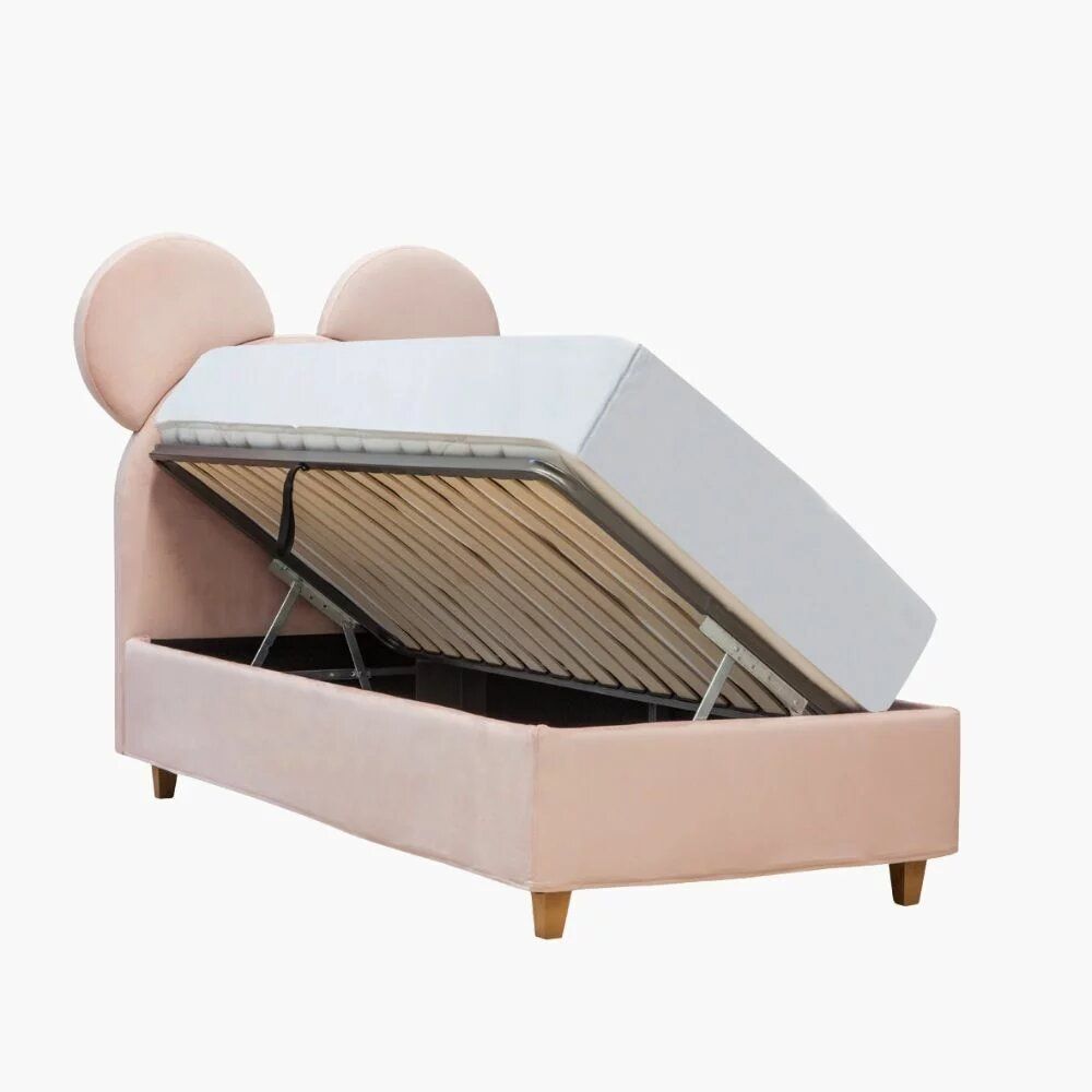 Children's bedrooms - Crazy Mouse Upholstered Bed - BLUE BEAR