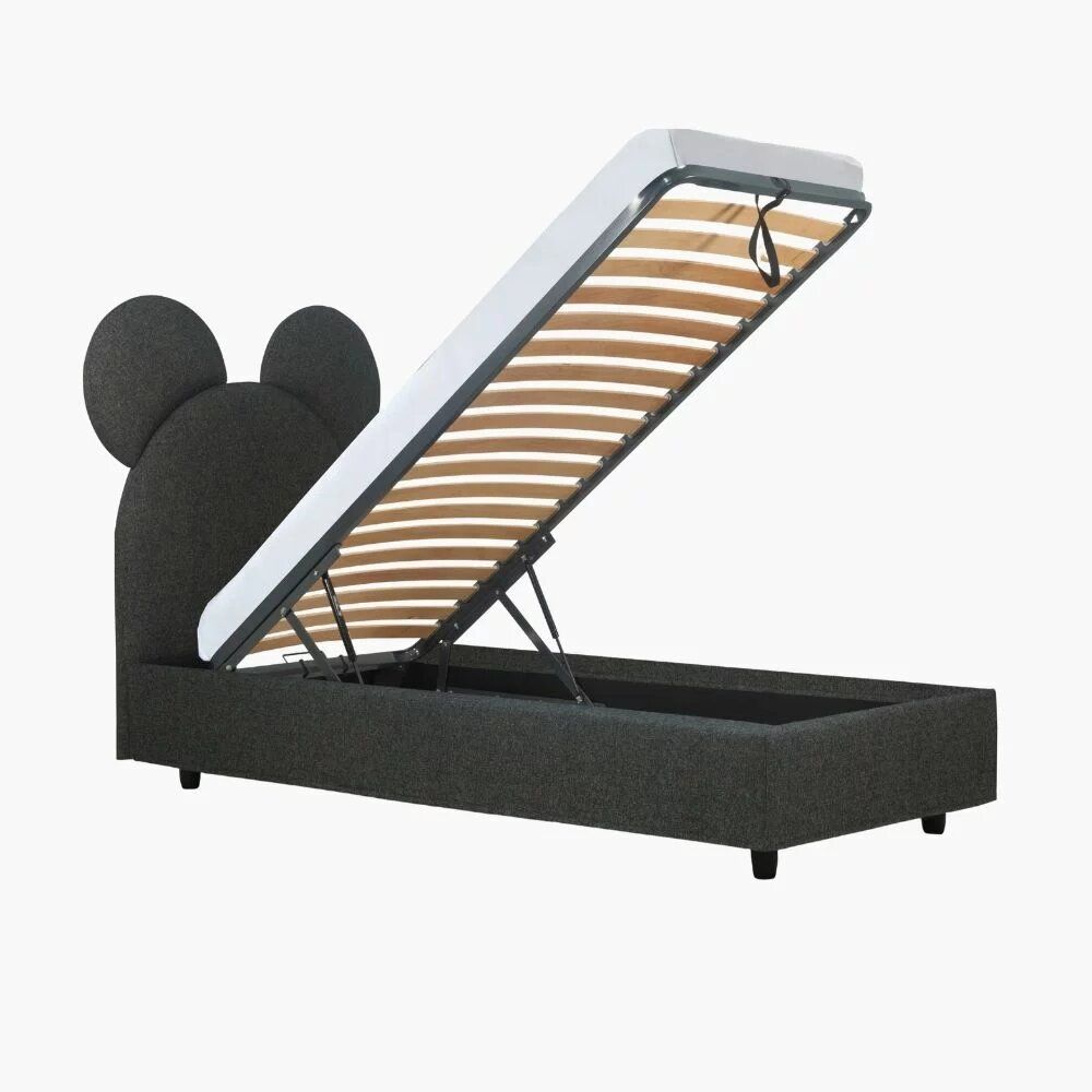 Children's bedrooms - Crazy Mouse Upholstered Bed - BLUE BEAR