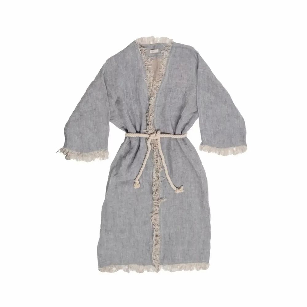 Homewear - GRACE double linen gauze kimono length 120 cm - BED AND PHILOSOPHY