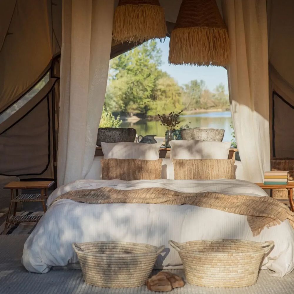 Plaids - Plaid à franges GARANCE 106x200 cm - BED AND PHILOSOPHY