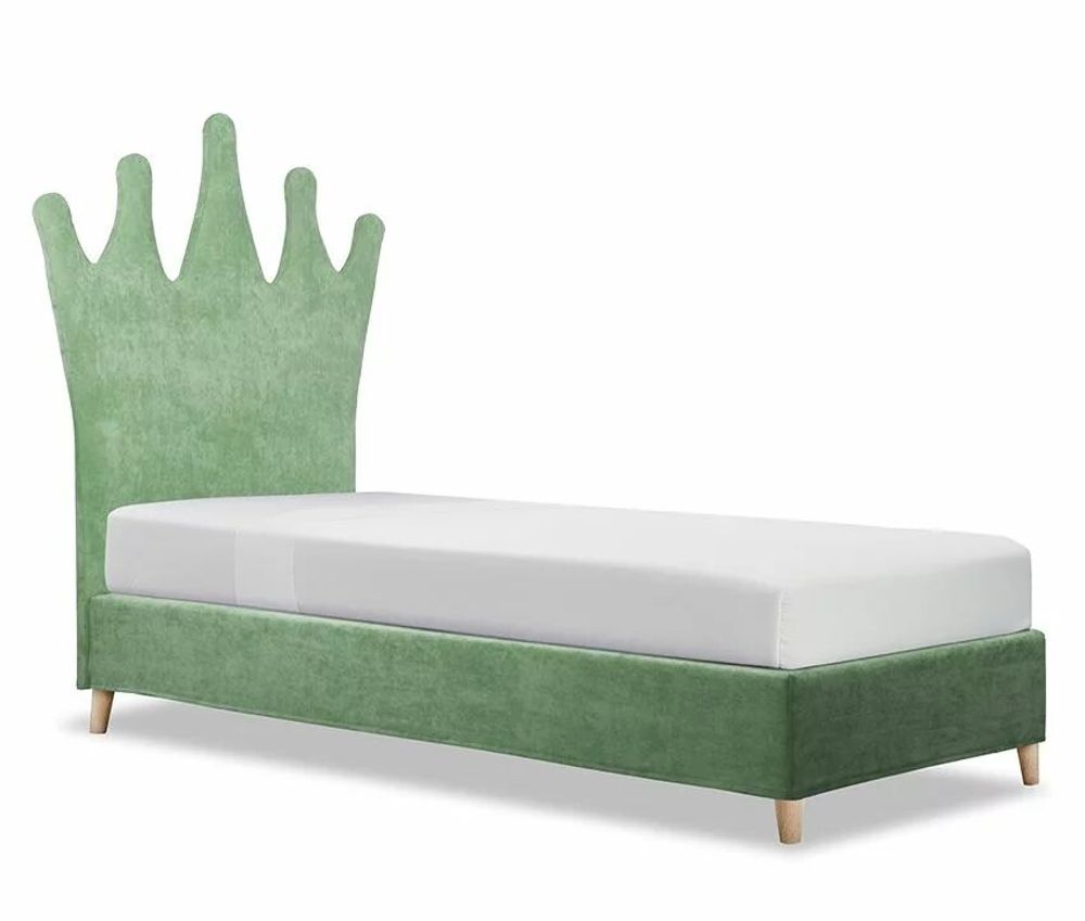 Children's bedrooms - Princess Crown Upholstered Bed - BLUE BEAR