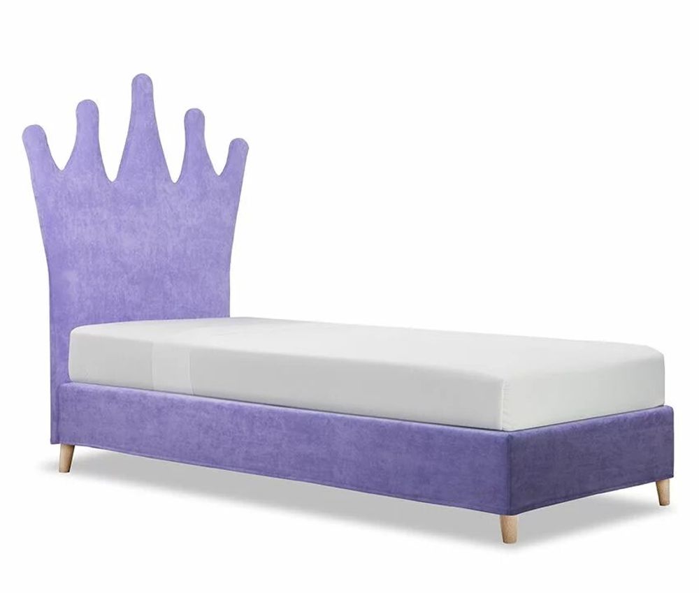 Children's bedrooms - Princess Crown Upholstered Bed - BLUE BEAR