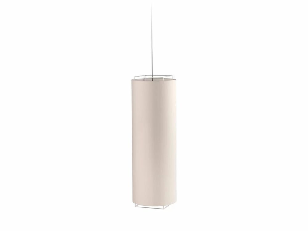 Hanging lights - LEWIT hanging lamp of 106cm with cotonet shade - LUXCAMBRA