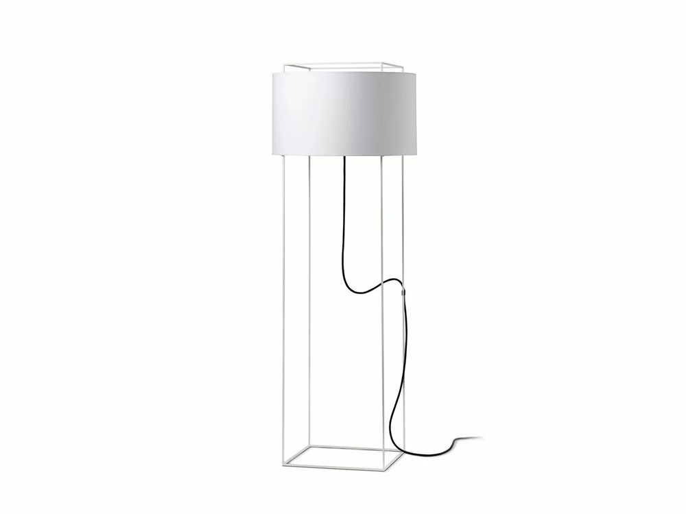 Floor lamps - LEWIT 120cm floor lamp with cotonet shade - LUXCAMBRA