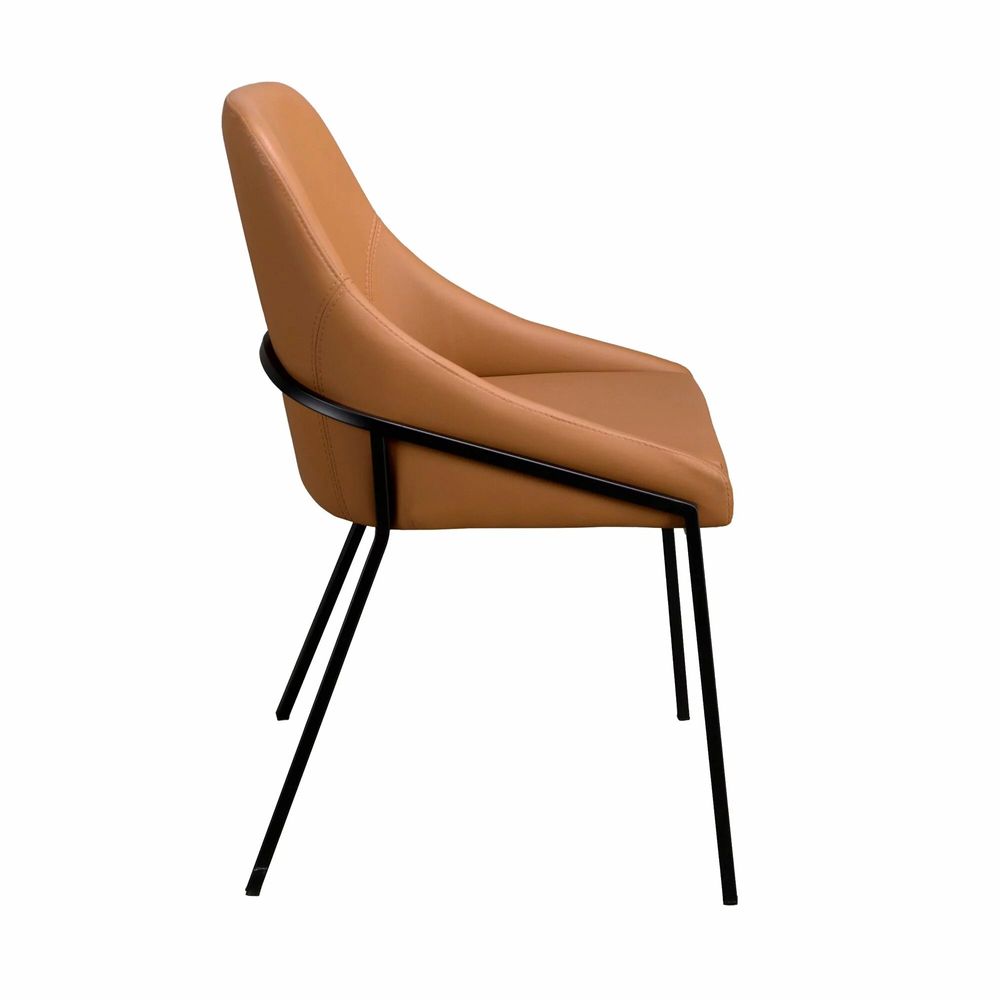 Chairs - Orange leatherette chair - ANGEL CERDÁ