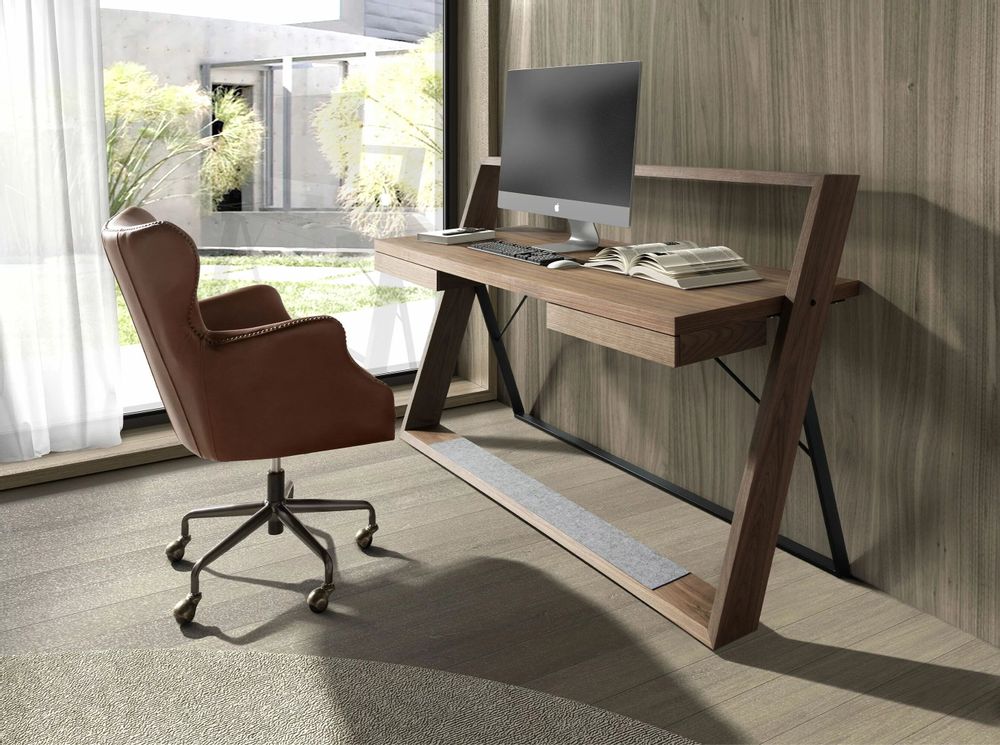 Chairs - Swivel armchair dark brown leather - ANGEL CERDÁ