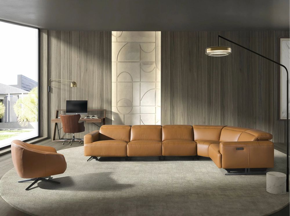 Chairs - Swivel armchair dark brown leather - ANGEL CERDÁ