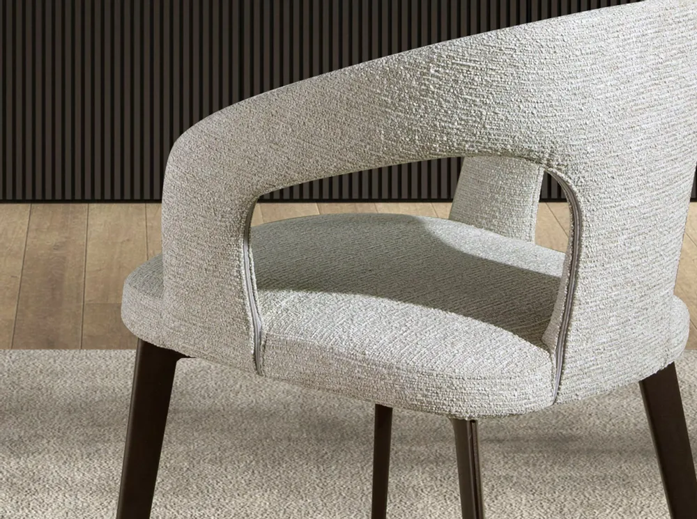 Chairs - Off-white fabric chair - ANGEL CERDÁ