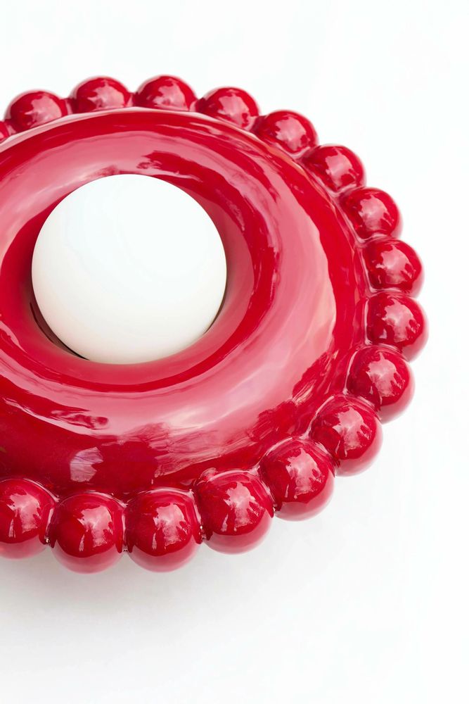 Design objects - Luna Tall Bordeaux Wall Lamp - BELLO ET BELLO