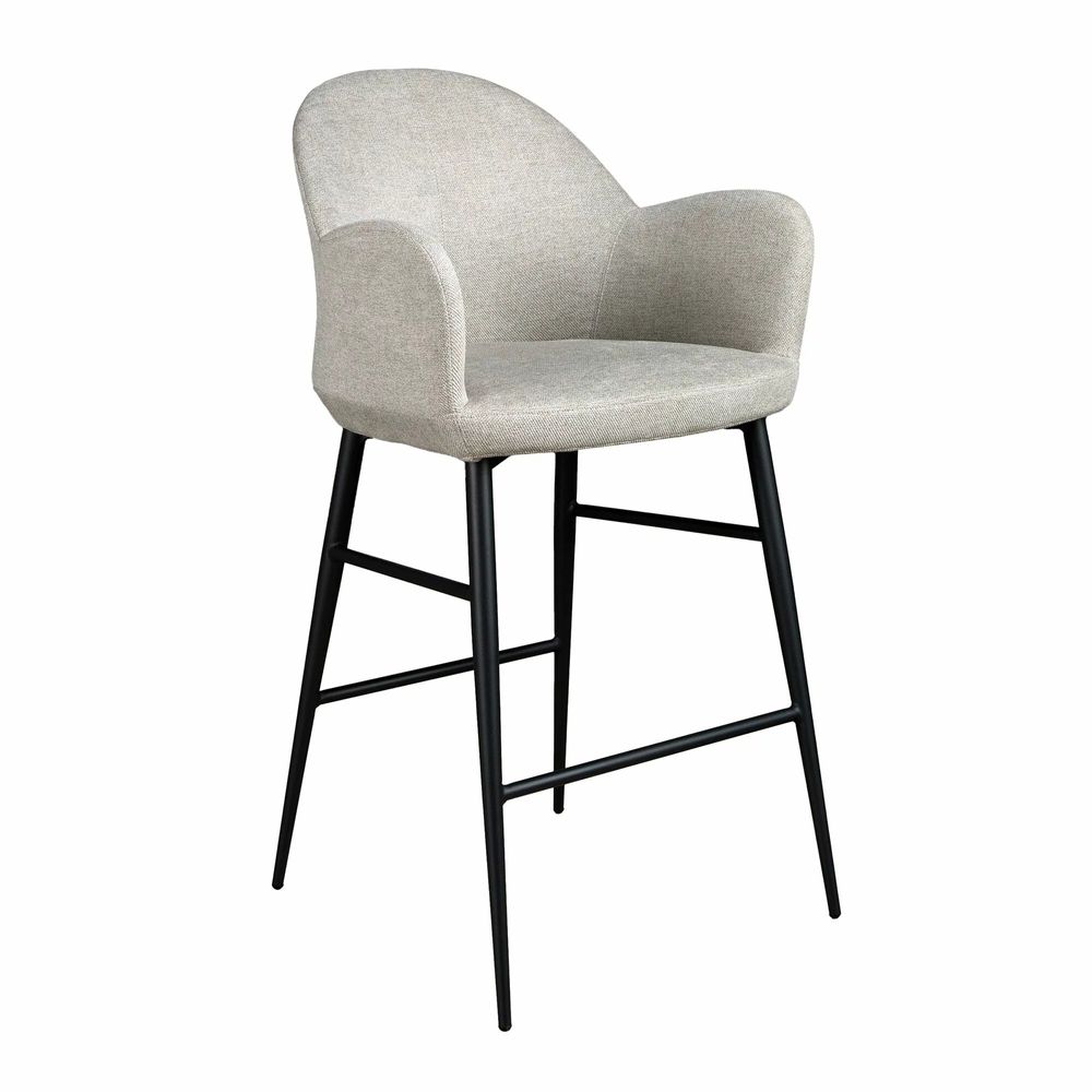 Tabourets - Tabouret en tissu gris clair - ANGEL CERDÁ