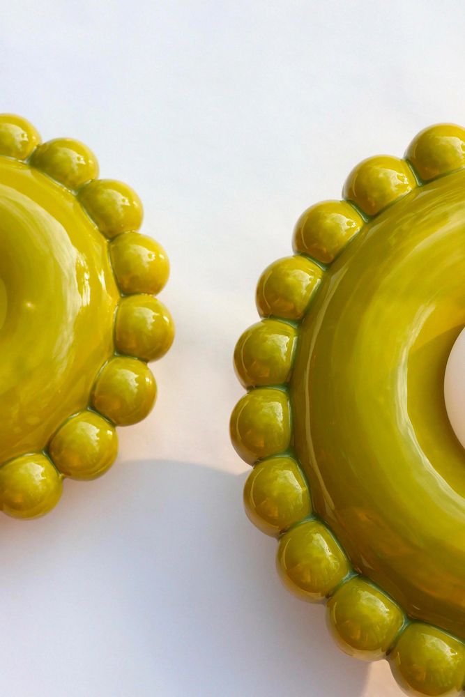 Design objects - Luna Tall Lichen Wall Lamp - BELLO ET BELLO