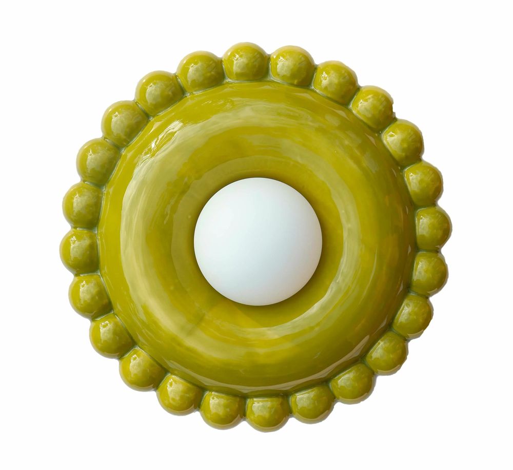 Design objects - Luna Tall Lichen Wall Lamp - BELLO ET BELLO