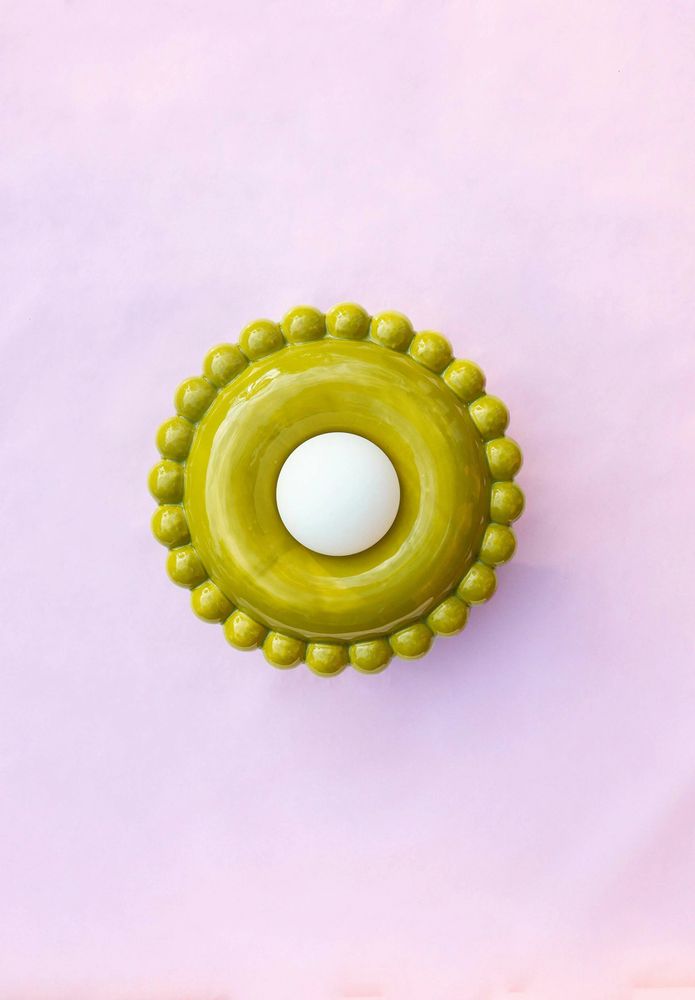 Design objects - Luna Tall Lichen Wall Lamp - BELLO ET BELLO