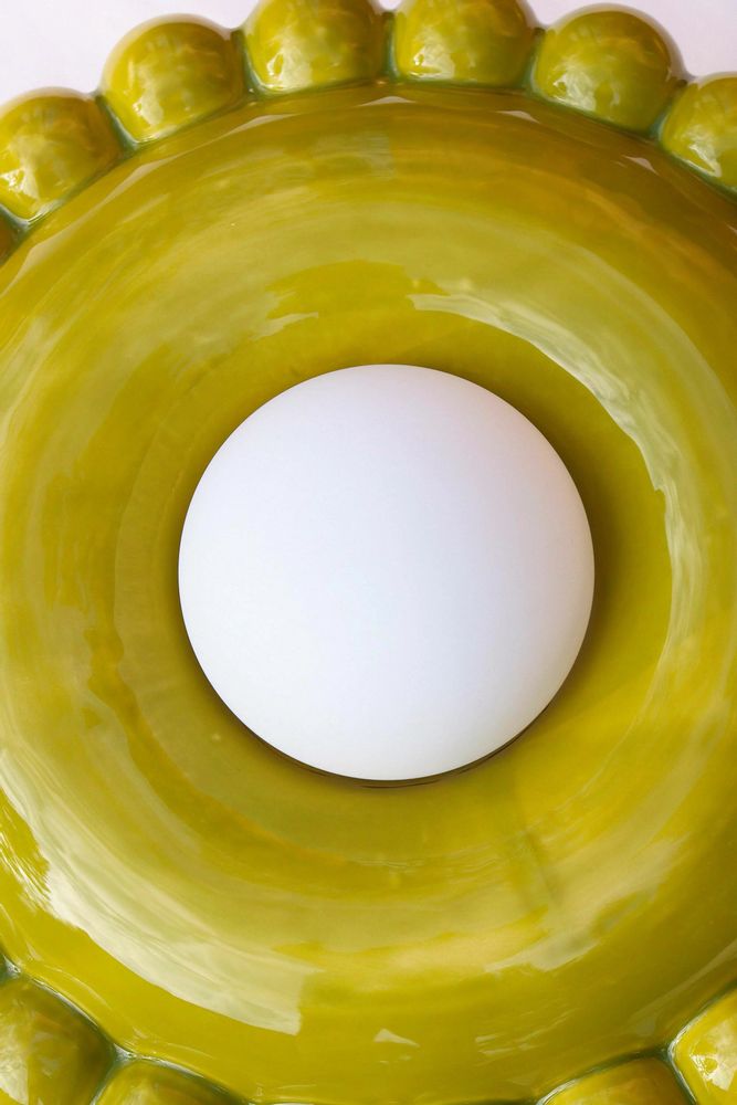 Design objects - Luna Tall Lichen Wall Lamp - BELLO ET BELLO
